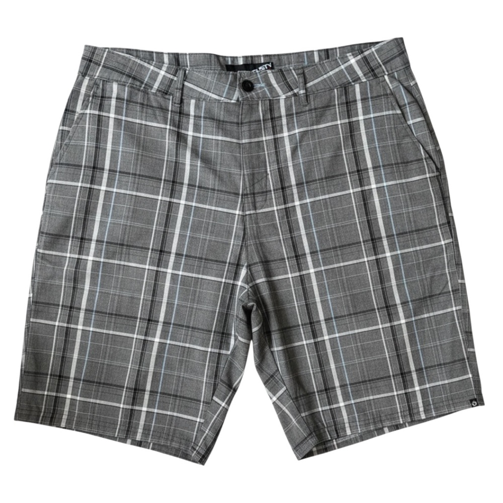 Rusty Gray Flat Front Shorts Casual Style